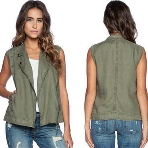 Michael Stars Linen Moto Vest